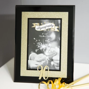 Image of Signography Gold Glitter 90 Glass Frame 4x6