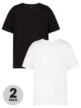 Image of Hugo Boss 2 Pack Big & Tall T-Shirts Black/White Size 5XL Men