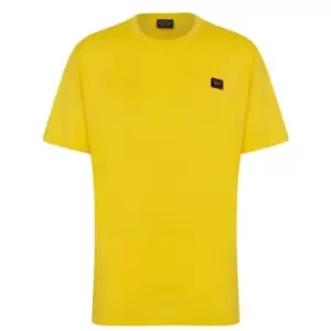 Image of Paul And Shark Basic Crew Neck T Shirt - Yellow