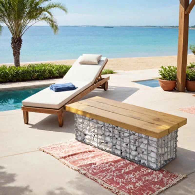 Image of Songmics Metal Gabion Cage, Gabion Basket, With 5 X 10 Cm Mesh For Stones, Galvanised, Garden Decor Wall Partition, 100 X 30 X 30 Cm