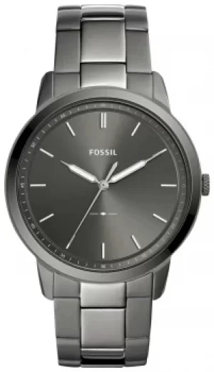 Image of Fossil Minimalist Mens Smoke Stainless Steel Watch