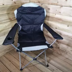 Image of Luxury Padded High Back Folding Outdoor / Camping / Fishing Chair in Black