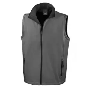 Image of Result Mens Core Printable Soft Shell Bodywarmer (S) (Charcoal/Black)