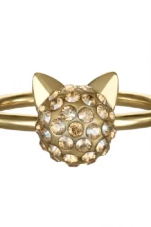 Image of Ladies Karl Lagerfeld Gold Plated Choupette Ring size L 5378071