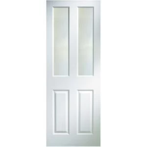 Image of 4 Panel Primed White Woodgrain Internal Door H1981mm W686mm