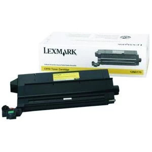 Image of Lexmark 12N0770 Yellow Laser Toner Ink Cartridge