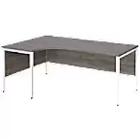 Image of Dams International Left Hand Ergonomic Desk MB18ELWHGO 1,800 x 1,200 x 725 mm