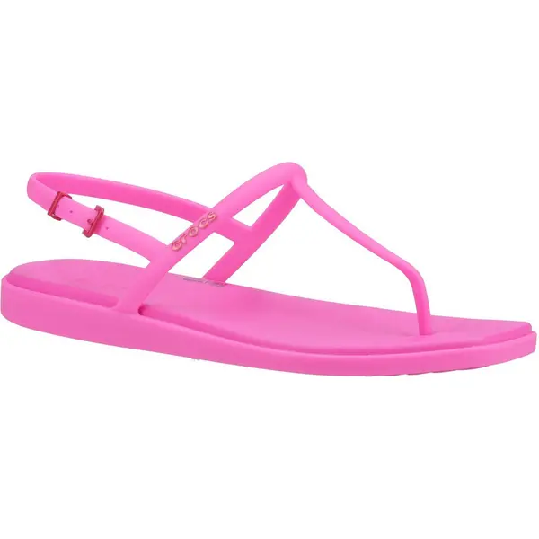 Image of Crocs Womens Miami Lightweight Thong Flip Flops UK Size 4 (EU 36-37) Pink Crush CRC517-PinkC-4