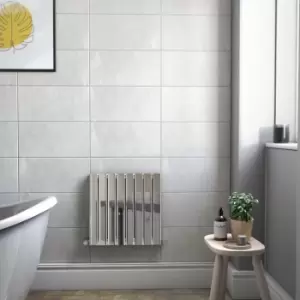 Image of Chrome Horizontal Single Panel Radiator 600 x 604mm - Mojave