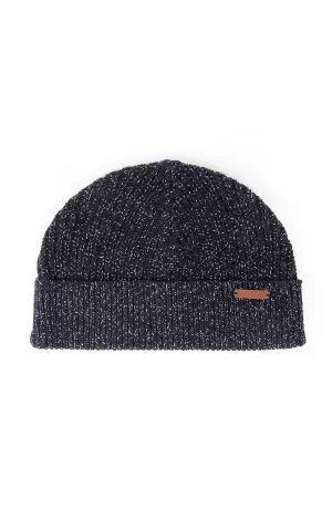 Image of Ted Baker Hathat Knitted Beanie Hat - Navy, Men