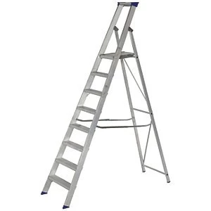 Image of Werner MasterTrade 8 Tread Aluminium Platform Stepladder