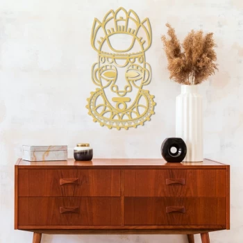 Image of Salvat?on Metal Decor - Gold Gold Decorative Metal Wall Accessory