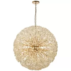 Image of Luminosa Lighting - Luminosa Salisbury Ceiling Pendant 1.2m Sphere 64 Light G9 French Gold, Crystal