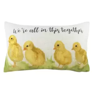 Image of In This Together Jacquard Cushion Multicolour, Multicolour / 30 x 50cm / Cover Only
