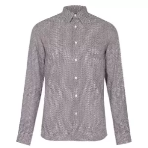 Image of Boss BOSS Roger Geometric Shirt - Beige