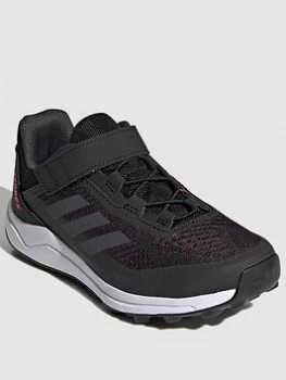 Image of adidas Kids Unisex Terrex Agravic Flow Trainers - Black/Red, Size 11
