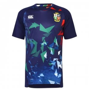 Image of Canterbury British and Irish Lions Superlight Graphic T Shirt Mens - PEACOAT
