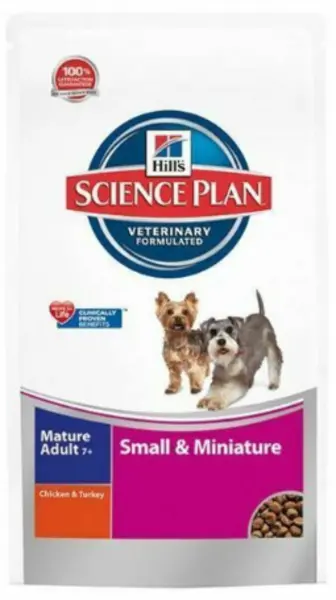 Image of Hill's Science Plan Mature 7+ Sm/Mini Dry Chicken Dog Food 3kg