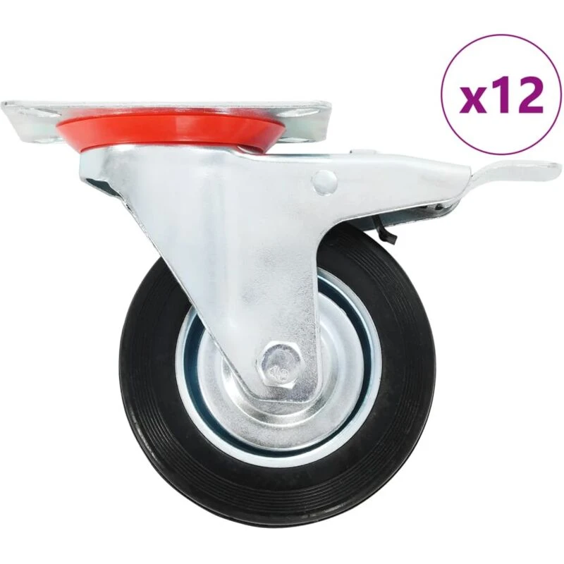 Image of VIDAXL 12 pcs Swivel Casters 100 mm Vidaxl 8719883717548