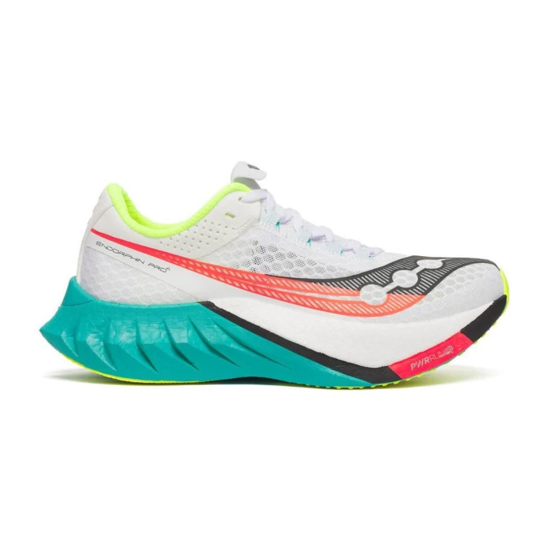 Image of Saucony Endorphin Pro 4 White Blue AW25 Womens Shoes, Size 38 - EUR