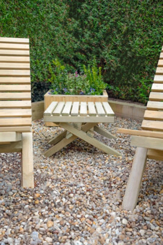 Image of Forest Slatted Wooden Garden Table 1'9 x 1'8 (0.54m x 0.50m)