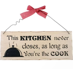 Image of This Kitchen Never Closes Hanging Sign