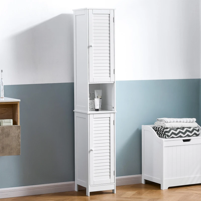 Image of Lassic Bath Vida Liano 2 Door Tall Cabinet White unisex 2 Door