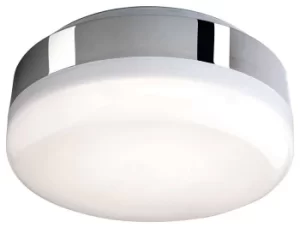 Image of Mini LED Bathroom Ceiling Flush Light Chrome, White Polycarbonate Diffuser IP44
