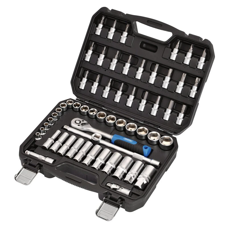 Image of Draper HI-TORQ Metric Socket and Bit Set - 3/8" Sq. Dr. (58 Piece)