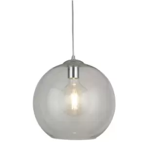 Image of Searchlight Balls - 1 Light Ceiling Pendant, Chrome, Glass Shade, E27
