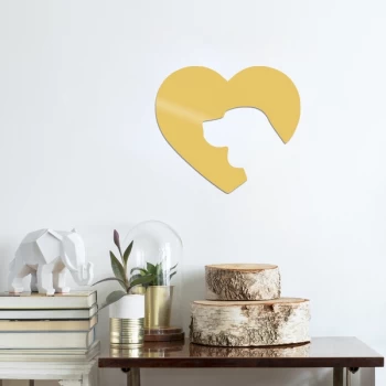 Image of Dog - Gold Gold Decorative Metal Wall Accessory