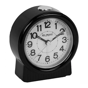 Image of Round Alarm Clock - Sweep/LED Black