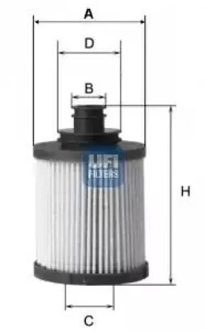Image of 2503100 UFI Oil Filter Oil Cartridge