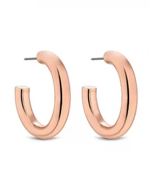 Image of Mood Rose Gold Polish Mid Hoop Earrings