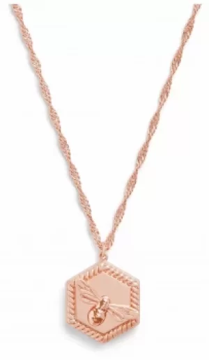 Image of Olivia Burton Lucky Bee Locket Necklace Rose Gold OBJAMN83 Jewellery