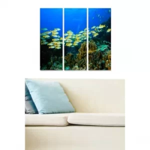 Image of MDF61301047 Multicolor Decorative MDF Painting (3 Pieces)