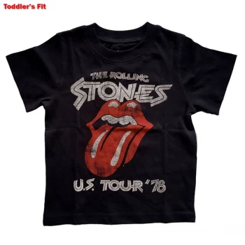 Image of The Rolling Stones - US Tour '78 Kids 18 Months T-Shirt - Black