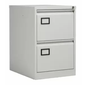 Image of Bisley 2 Drawer Contract Steel Filing Cabinet - Goose Grey