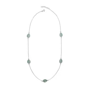 Image of Juvi Designs Silver boho around the world necklace Blue