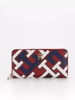 Image of Tommy Hilfiger Iconic Monogram Large Wallet - Corporate Mix