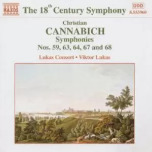 Image of Symphonies Nos 59 63 64 67 and 68 by Christian Cannabich CD Album