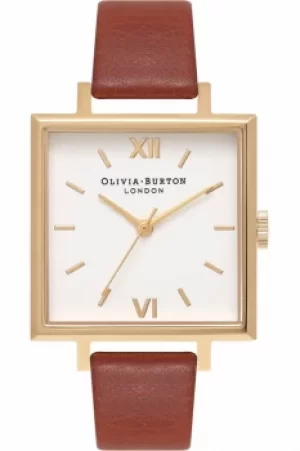 Image of Ladies Olivia Burton Big Dial Square Dials Watch OB16SS20
