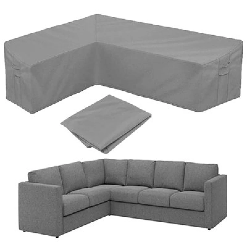 Image of Gr8 Garden Garden Waterproof L Shape Sofa Cover Protector Grey