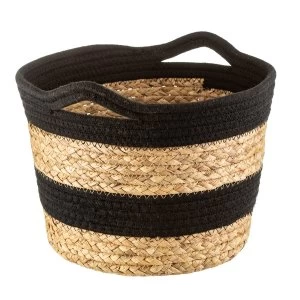 Image of Sass & Belle Black Rope & Grass Stripe Basket