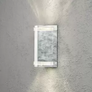 Image of Konstsmide Modena Outdoor Modern Up Down Double Wall Light Galvanized Steel, IP44