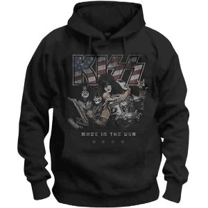 Image of KISS - Made in the USA Mens Medium Pullover Hoodie - Black