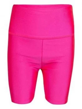 Image of Nike Younger Girls High Waisted Bike Shorts - Pink, Size 4-5 Years