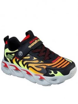 Image of Skechers Boys Thermo Flash Light Trainer - Black Red