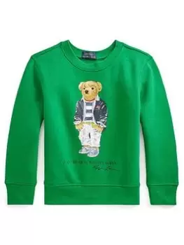 Image of Ralph Lauren Boys Matisse Bear Sweatshirt - Green, Size 4 Years