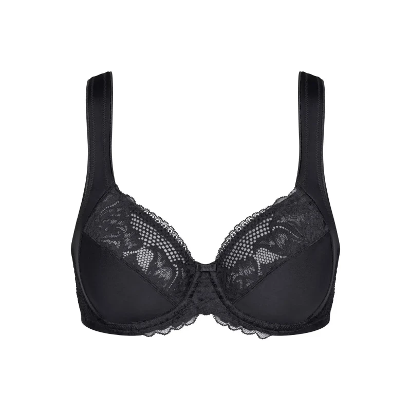 Image of Triumph Modern Lace+Cotton Full Cup Bra Black Women 34C;36C;38C;40C;42C;34D;36D;38D;40D;42D;36DD;38DD;40DD;42DD;36E;40E